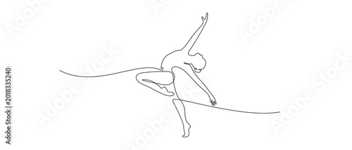 ballet dance line art illustration vector .eps