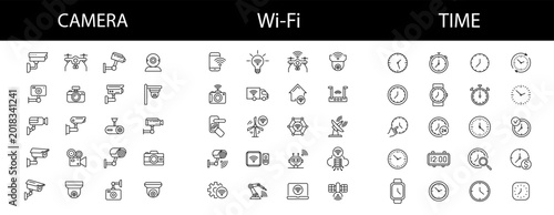 Tableau sur toile Camera icons