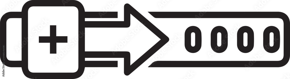 Εκτύπωση καμβά Premium Adjustable Tourniquet Vector Icon for Medical First Aid Kits, Emergency