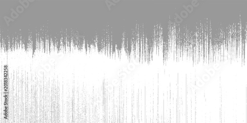Bild auf Leinwand Abstract pattern of dense grey dots and vertical lines on white background