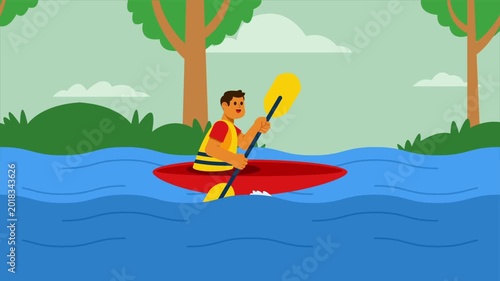 Kayaking Along The River