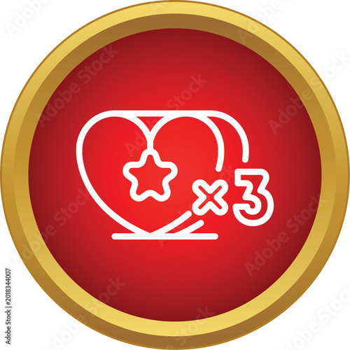 Canvastavla Gaming icon showing hearts, a star, and a three times multiplier