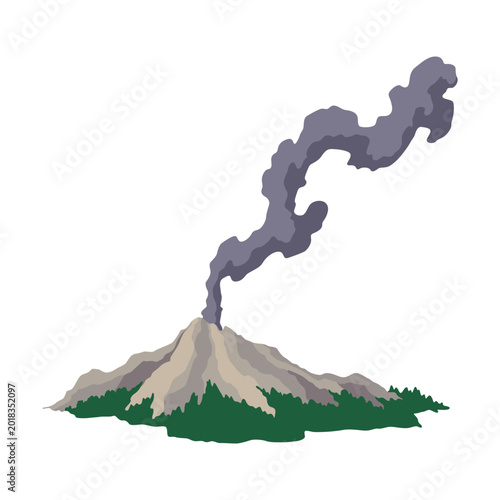 Bild auf Leinwand Volcano icon