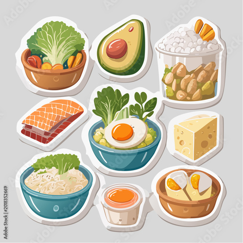 Assortment of Healthy Food Illustrations