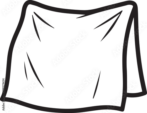 Premium Medical Surgical Drape Icon with Folded Edges – Clean Minimalist Vector for Healthcare UI Designs, Surgical Procedure Illustrations, Medical App Icons, Patient Care Portals