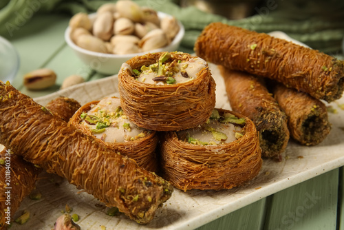 Assorted crispy kunafa past...