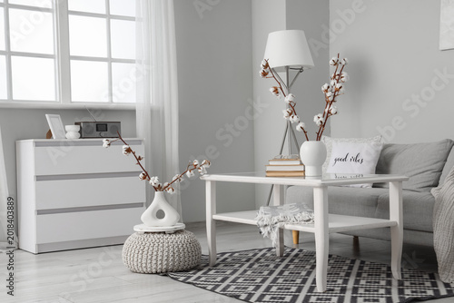 Interior of light living ro...