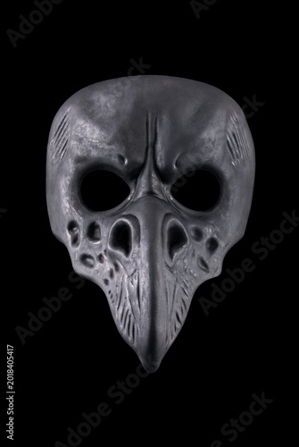 Принти на полотні Creepy animal bird skull isolated on black background with clipping path