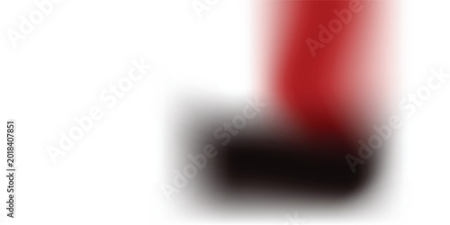 Εκτύπωση καμβά Abstract blurred image featuring a vibrant red vertical flow descending towards a dark, indistinct rectangular shape on a white background, creating a sense of movement and contrast
