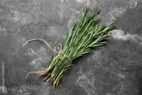 Fresh rosemary bunch tied w...