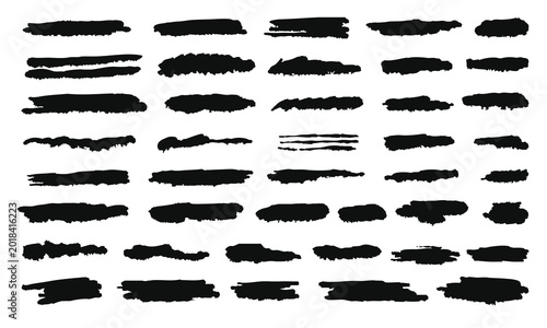 Rough Ink Slash hand drawn vector brush stroke