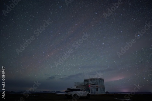 Land Rover Velar Beneath the Milky Way, Night Exploration and Adventure Landscape