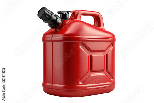 red gas can or gas canister isolated on white or transparent png