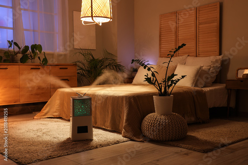 Modern air humidifier on fl...