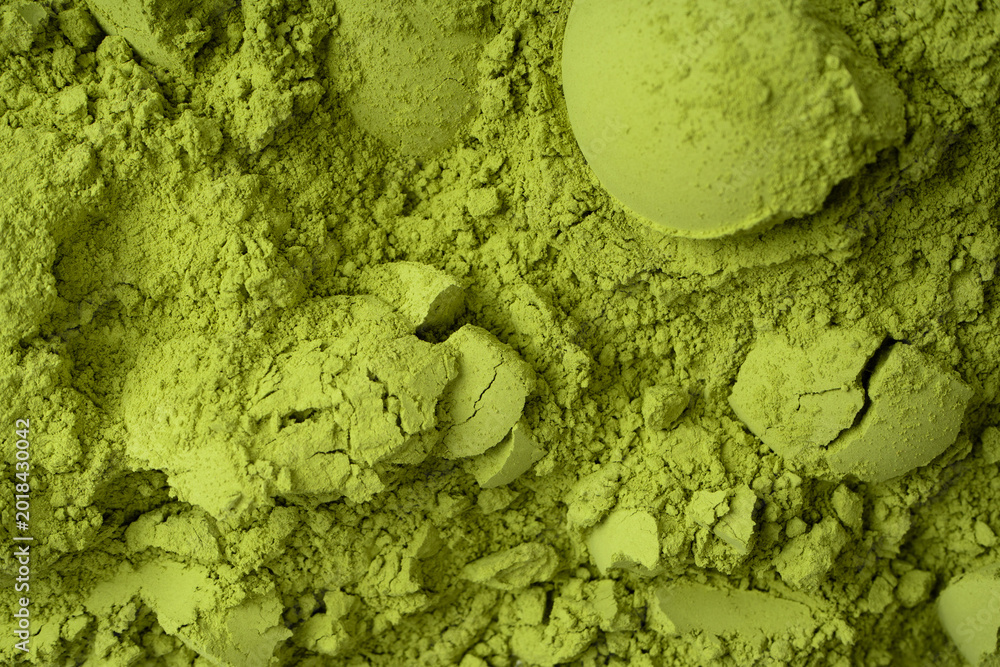 Obraz premium Matcha tea, matcha powder as a background.