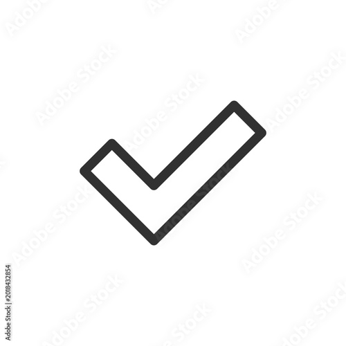 Free Download Checkmark, linear style icon. Confirmation and success status. Editable stroke width - GFXLoad