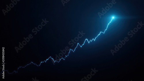 Abstract financial growth trend graph