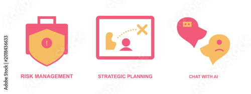 Cuadro en lienzo Core services icon representing essential business operations and fundamental support