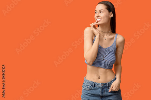 Beautiful young happy woman...
