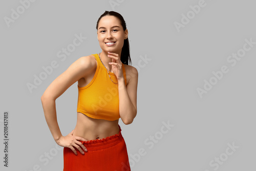 Beautiful young happy woman...