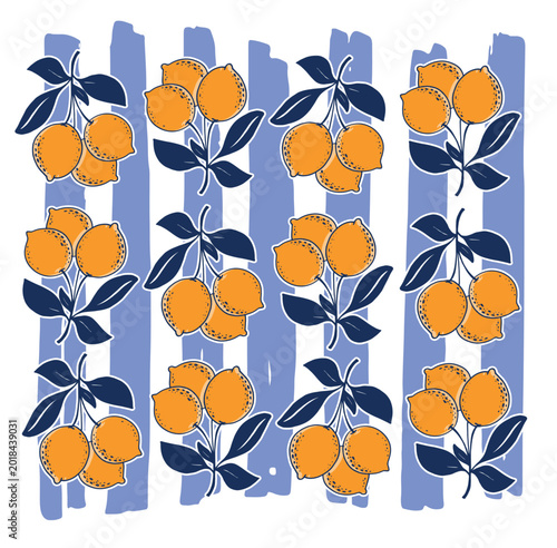 Lemonade pattern. 100% hand drawn vector image. Vintage style hand drawn doodle pattern backgroud sicilian lemon. 