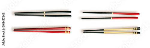 Photography Chopsticks. Wooden chopsticks isolated on white background.