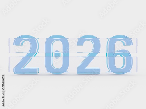 3D rendered text of 2026