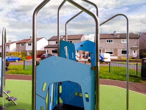 Tableau sur toile Children's playground, Lambie Crescent, Newton Mearns, Glasgow, Scotland