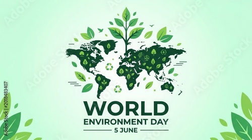 World environment day graphic illustration
