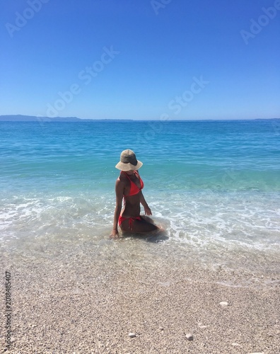 young woman on the beach