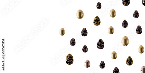 Quadro em tela Easter egg decoration on white backdrop