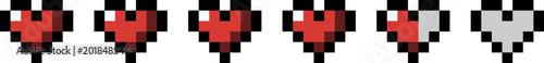 Heart Life Bar Pixel Art