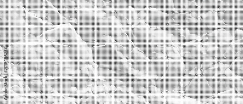 Photography Close-up view of a crumpled white surface with many wrinkles and folds
