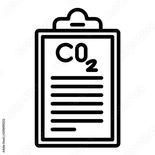 Tableau sur toile Carbon dioxide Report Icon