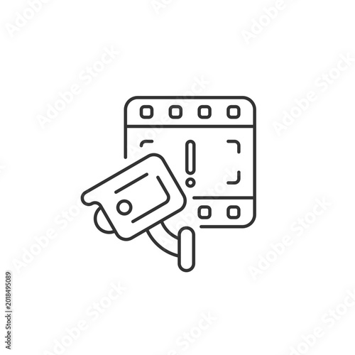 Fotografi CCTV camera boon to investigation linear icon