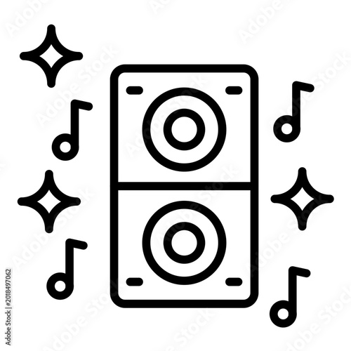Tableau sur toile New Year Speaker Icon