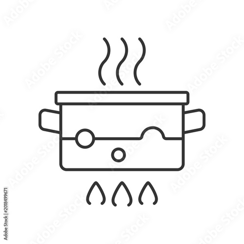 Принти на полотні Boil for cooking linear icon
