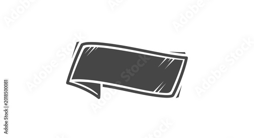 Foto Blank vintage comic style banner isolated on white background
