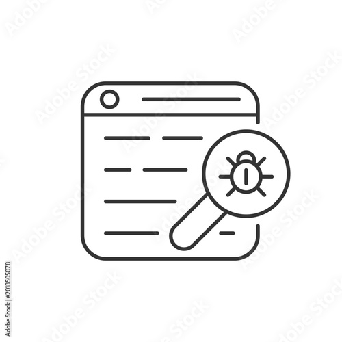 Foto Web bug linear icon
