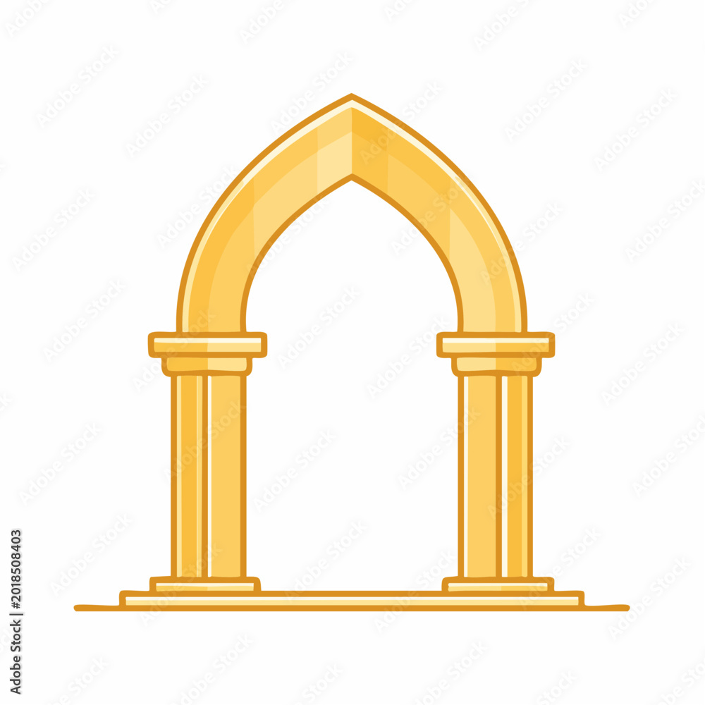 Obraz premium Golden Archway with Columns