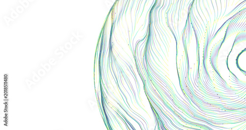 Foto Abstract design of flowing lines and spirals