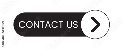 Contact Us CTA Button UI Design Minimal Black White Capsule Modern Web Interface Element