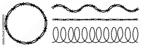 barbed wire brush. barbwire vector