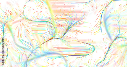 Fotografía Abstract colorful artwork featuring flowing lines and swirls in vibrant hues