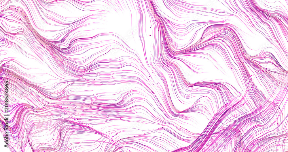 Fototapeta premium Abstract pattern with flowing lines in pink. Ideal background for design projects.