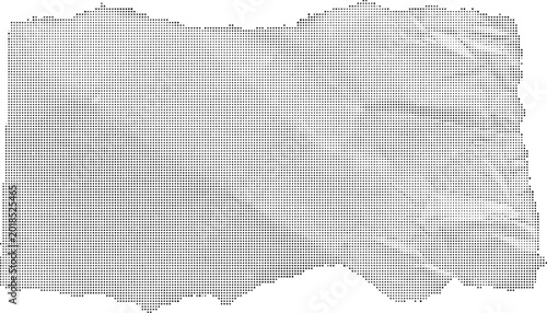 Tableau sur toile A crumpled piece of paper with a torn edge on a transparent background