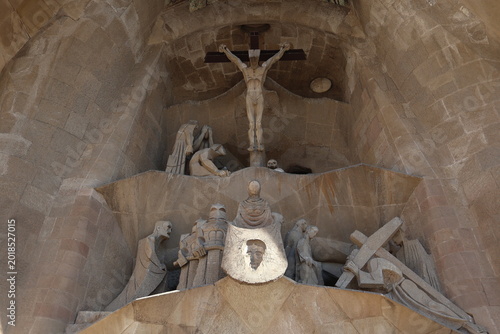 Photography crucifix at the spanish catholic basilica