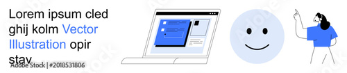 Fotografija Digital communication, online learning, user interface, emotive design, virtual interaction, modern technology