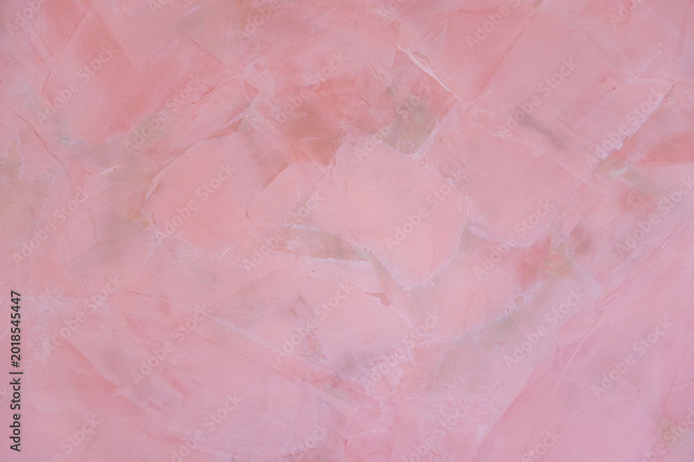 Fototapeta premium pink structured wall by wipe and spatula technique gives a harmonic feeling of mediterranean style