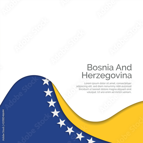 Bild auf Leinwand Flag of Bosnia And Herzegovina